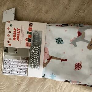 New Holly Jolly Christmas Shower Curtain = ballerinas 72x72”